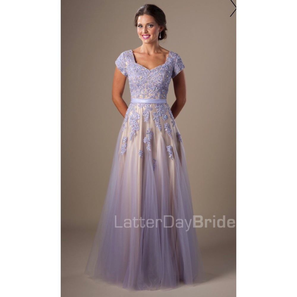 Lilac Tulle Prom Dress